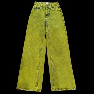 BDG High Rise Baggy Wide-Leg Lime Jeans